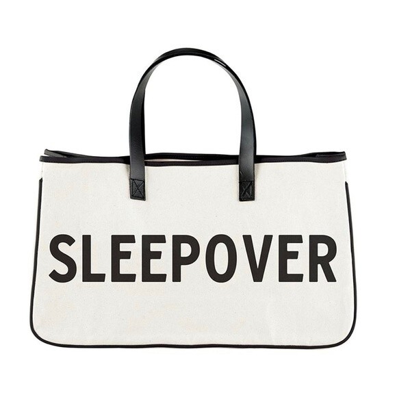 Santa Barbara Design Co Tote Canvas & Leather Sleepover Double Handled Tote Bag - Picture 11 of 11